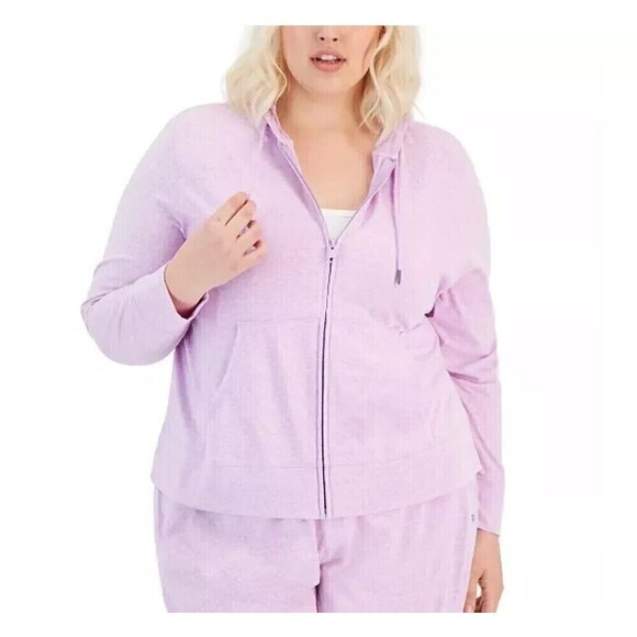 ID Ideology Women's Plus Size Jogger & sweatshirt set of 2 Crocus Opd Purple 3X - Picture 2 of 5